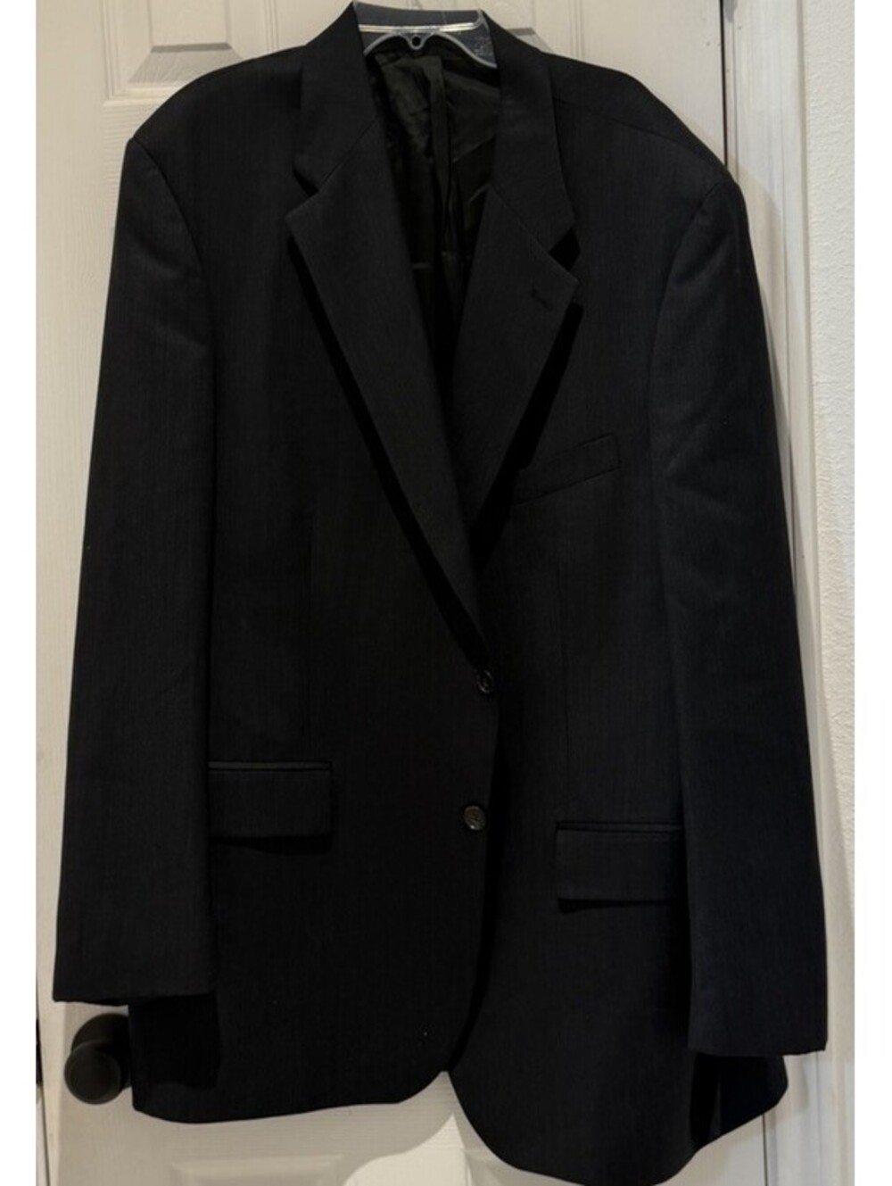 Ralph Lauren Blazer Sport Coat Mens Black 2 Button Wool Suit Jacket